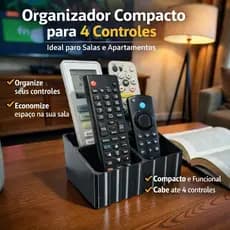 Organizador de Controles Compacto 4 Controles – Ideal para Espaços Pequenos