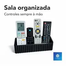 Porta Controle Remoto 4 Lugares Organizador Moderno para Sala