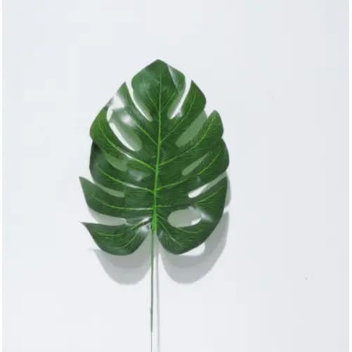 Kit 3 Folha Artificial Planta Materiais De Alta Qualida Reutilizável Casa Decoração