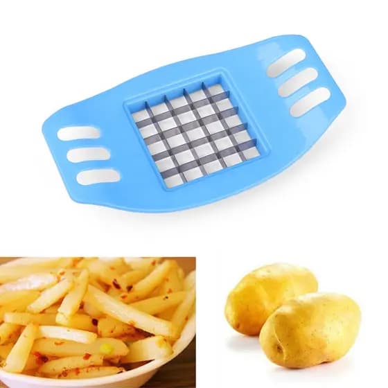 Cortador Fatiador De Batata Frita Palito E Legumes Prático (Branca), Cortador De Batata Frita
