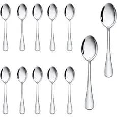 Kit C/24 Colher Sobremessa Inox,Colher De Sobremesa Aço Inox