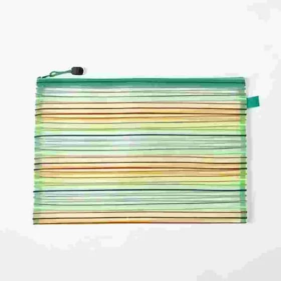 50 Unidades Estojo Multiuso Bolsinha Nylon Colorido Necessaire Promoção