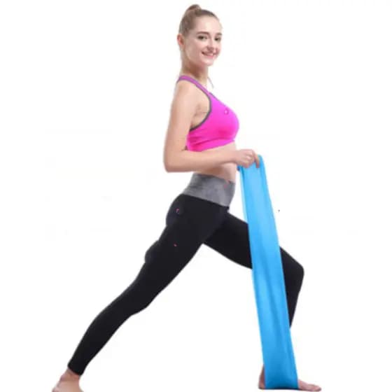 3 Faixa Elástica De Resistência Com 1,5m Para Loga Pilates Fitness