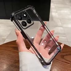 Capa de Telefone Transparente Colorida com Moldura para MOTO G56 G86 G06 G17 g67 g77, Proteção Macia Anti-Queda