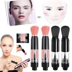 Novas Escovas De Pó Cosmético De Fibra Artificial Reutilizáveis Multi-Funcional Push-on Pressionado Fundação Blush Escov