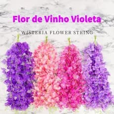 10ps Simulação glicínias flor corda Artificial flor de cerejeira Rattan casamento casa teto paisagismo decoração flor