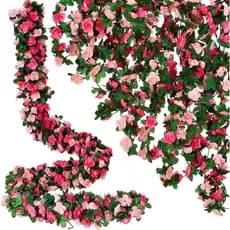 2.4m artificial rosa rattan artificial peônia flor rattan casamento paisagismo decoração casa Hotel decoração do jardim