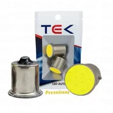 KIT 2 UNI e 10 UNI Lâmpada Led Cob 1 POLO Placa Xenon AMBAR/VERMELHO Pingo Smd