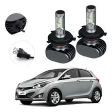 Lâmpadas Ultra Led Alto E Baixo Hb20 2013 A 2025 8000k H4 Prateado Branco-frio