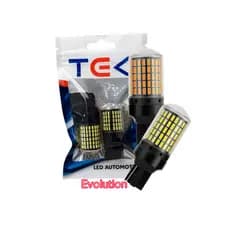 Par Lâmpada TEK LED T20 144 Leds Evolution Canbus Super Branca/Âmbar