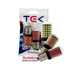 Kit Lâmpadas TEK LED Evolution 1 Polo 1156 Ba15s  144 Led Cambus canceller Branca/Vermelha/Ambar