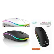 Mouse Sem Fio Recarregável Led 2.4ghz Usb Silencioso