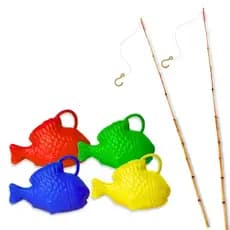 Kit Pescaria Festa Junina 10 Peixes +  03 Varinha Vara Pescar Anzol São João