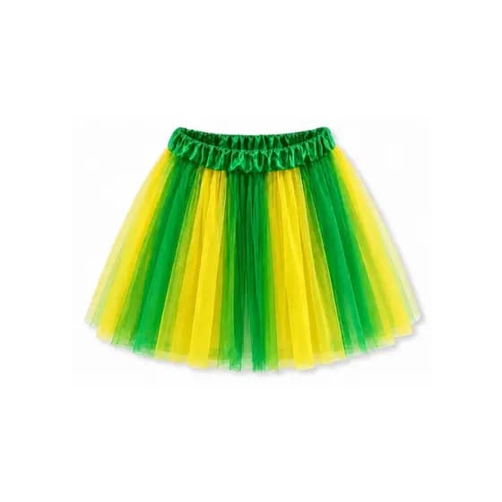 1 Saia De Tule Brasil Copa Mundo Festa Torcedor Brasileiro Fantasias