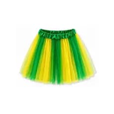 1 Saia De Tule Brasil Copa Mundo Festa Torcedor Brasileiro Fantasias