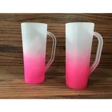 KIT com 10 Caneca Slim 400ml Degradê em Acrílico