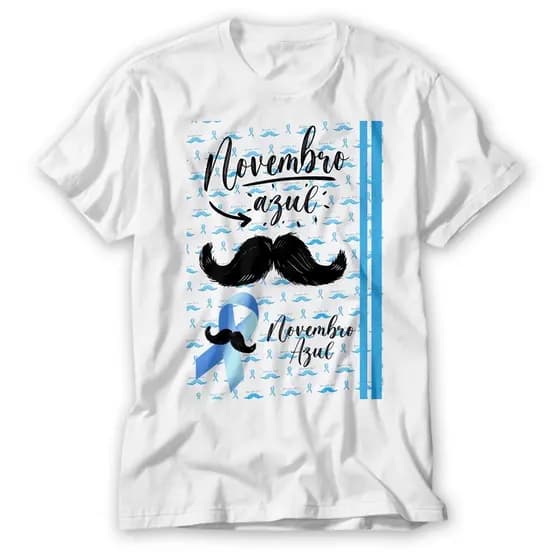 Camiseta T-Shirt Novembro Azul / Outubro Rosa