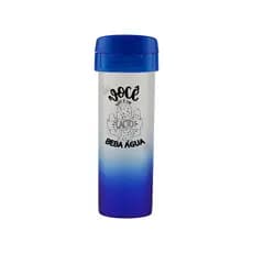 Garrafa Squezze Acqua Bio Azul Degradê Personalizada com nome ou frase - 475ml academia, corrida, escola, escritório