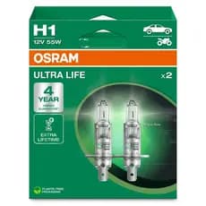 Par Lâmpada Osram Ultra Life H1 3200K 55w Garantia 4 anos