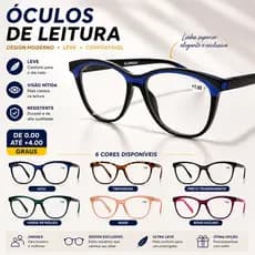 Óculos De Leitura Sem Grau Até Grau +3.50 Feminino Grau P/ Presbiopia