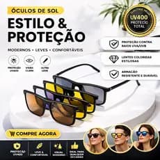 Oculos Armacao Clip On Magnetic Para Grau 6 em 1 Lente Polarizada TR2299