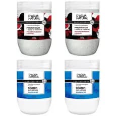 Kit Dagua Natural 2 Potes Creme Massagem Neutro 650g + 2 Potes Creme Redutor Pimenta Negra 650g