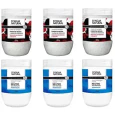 Kit Dagua Natural 3 Potes Creme Massagem Neutro 650g + 3 Potes Creme Redutor Pimenta Negra 650g