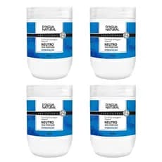 Kit 4 Potes Creme De Massagem Corporal Dagua Natural Neutro 650g Sem Perfume Hidratação