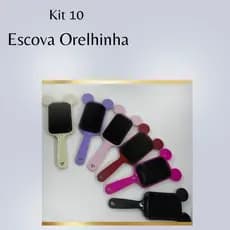 Kit 10 Escova Flex Orelhinha | Escova Para Cabelo | Cuidados Com Cabelo | Beleza