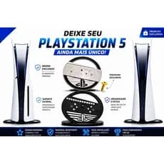 Suporte de Mesa Base Vertical Ps5 Slim e Fat com armazenamento dos pezinhos