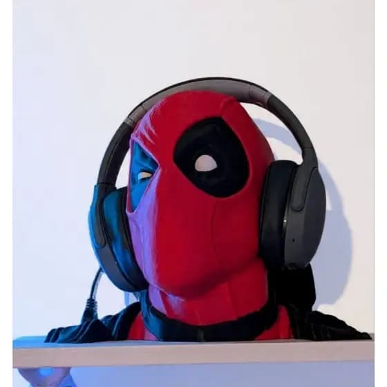 Cabeça Deadpool - Suporte para Fones de Ouvidos Headset
