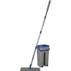 Mop Flat Balde Lava e Seca Esfregão Autolimpante 2 Refis Microfibra Virel™