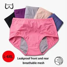 ZXYOUPING calcinha menstrual absorvente de suor roupa interior antibacteriana cor de metal à prova de fugas roupa interior feminina sentido sem costura Roupa interior Calcinhas para incontinência