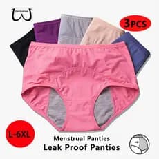 ZXYOUPING Calcinha Menstrual Feminina/Período À Prova De Vazamento Respirável Absorvente Antibacteri