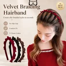 ZXYOUPING 1/2 Pçs Feminino Veludo Trança Hairband Sem Deslizamento Estilo De Cabelo Bandana Coreano Elegante Acessórios