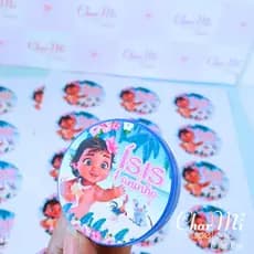 Adesivos personalizados e recortados 5x5cm para Lembrancinhas - Pirulitos - Latinhas - Caixinhas