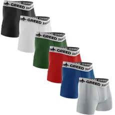Kit Cuecas Boxer Masculina Forro de Algodão Cueca Box Masculinos Lisas Premium