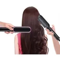 Escova Alisadora Elétrica De Cerâmica Para Alisador De Cabelo professional bivolt Bem util
