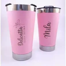 Copo Térmico com sua LOGO e NOME personalizado ENTREGA RAPIDA com tampa e abridor 473ml