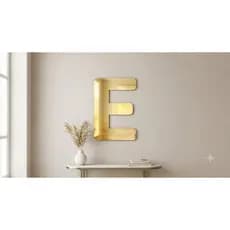 Letra E Parede Acrílico Espelhado Dourado / Prata 30cm Unitário