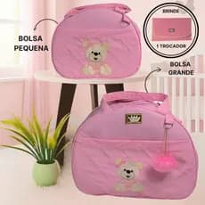 Kit Bolsa Maternidade 2 Peças Redonda Urso + Mimo Moyses Baby