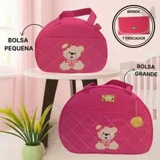 Kit Bolsa Maternidade 2 Peças Redonda Urso + Mimo Moyses Baby
