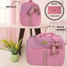 Kit Bolsa Maternidade 2 Peças Laço  + Mimo Moyses Baby