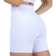 Bermuda Plus Size Branca Feminina Suplex Ciclista/academia P/M/G/GG/G1/G2/G3/G4