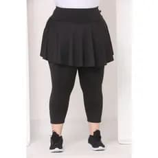 Calça Saia Corsario Babado Capri Plus Size Suplex Fitness Academia Feminina