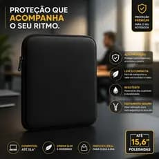 Bolsa para Notebook 15,6" com Alça Reforçada e Bolso Frontal