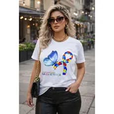 Camiseta Inclusiva Tea Camisa Inclusiva Autismo Blusa Feminina Orgulho