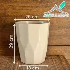 Vaso cachepô facetado de plantas para flores artificial natural decorativo ideal para casa studio
