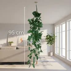 Planta Artificial Pendente Trepadeira Hera Folhagem Verde Caída Decorativo 95 Cm para casa Sala