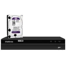 DVR Intelbras Gravador MHDX 1304 Multi HD 4 Canais c/ HD 1TB WD Purple